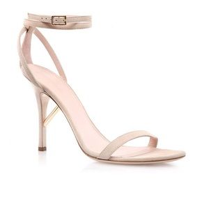 Cushnie Et Ochs Felix Blush Suede Heel Sandal 39.5